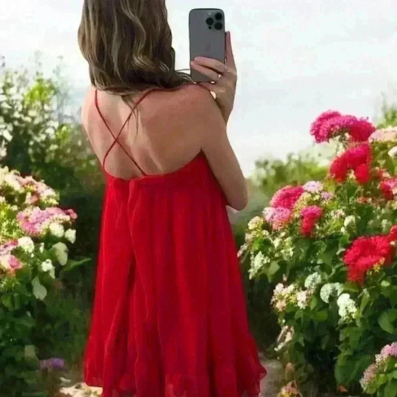 Mac Duggal Short Spaghetti Strap Mini Dress - Picture 2 of 4